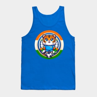 Indian Tiger playing football Tank Top